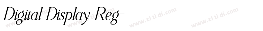 Digital Display Reg字体转换 Digital Display Reg字体转换